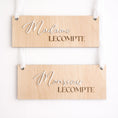 Load image into Gallery viewer, Pancartes de chaise mariage en bois pour cérémonie moderne