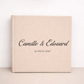 Load image into Gallery viewer, Livre d’or mariage classique traditionnel personnalisé en lin