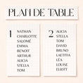 Charger l'image dans la visionneuse de la galerie, Plan de table mariage élégant avec sticker personnalisé appliqué sur colonne décorative