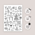 Load image into Gallery viewer, Tatouages mariage avec illustrations de nœuds et rubans élégants