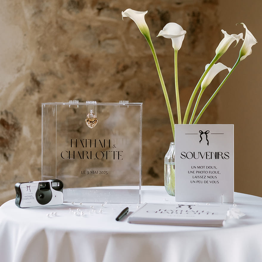 Papeterie de mariage collection avec nœuds modernes – design contemporain