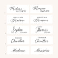 Load image into Gallery viewer, Pancarte chaise mariage personnalisée avec prénoms gravés design aux choix
