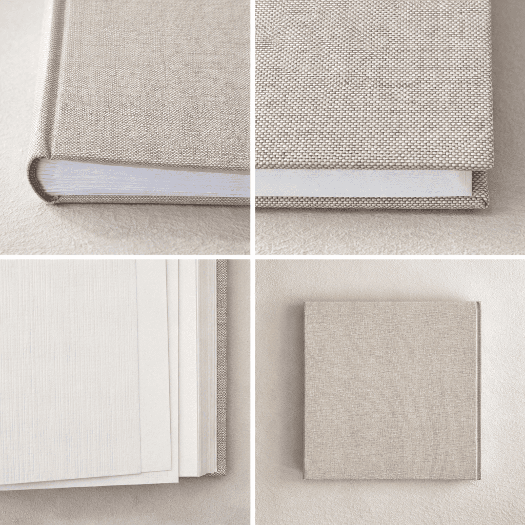 Linen guest book – Love &amp; Ribbons