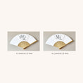Load image into Gallery viewer, Option ruban satin ou mousseline sur éventail mariage personnalisé
