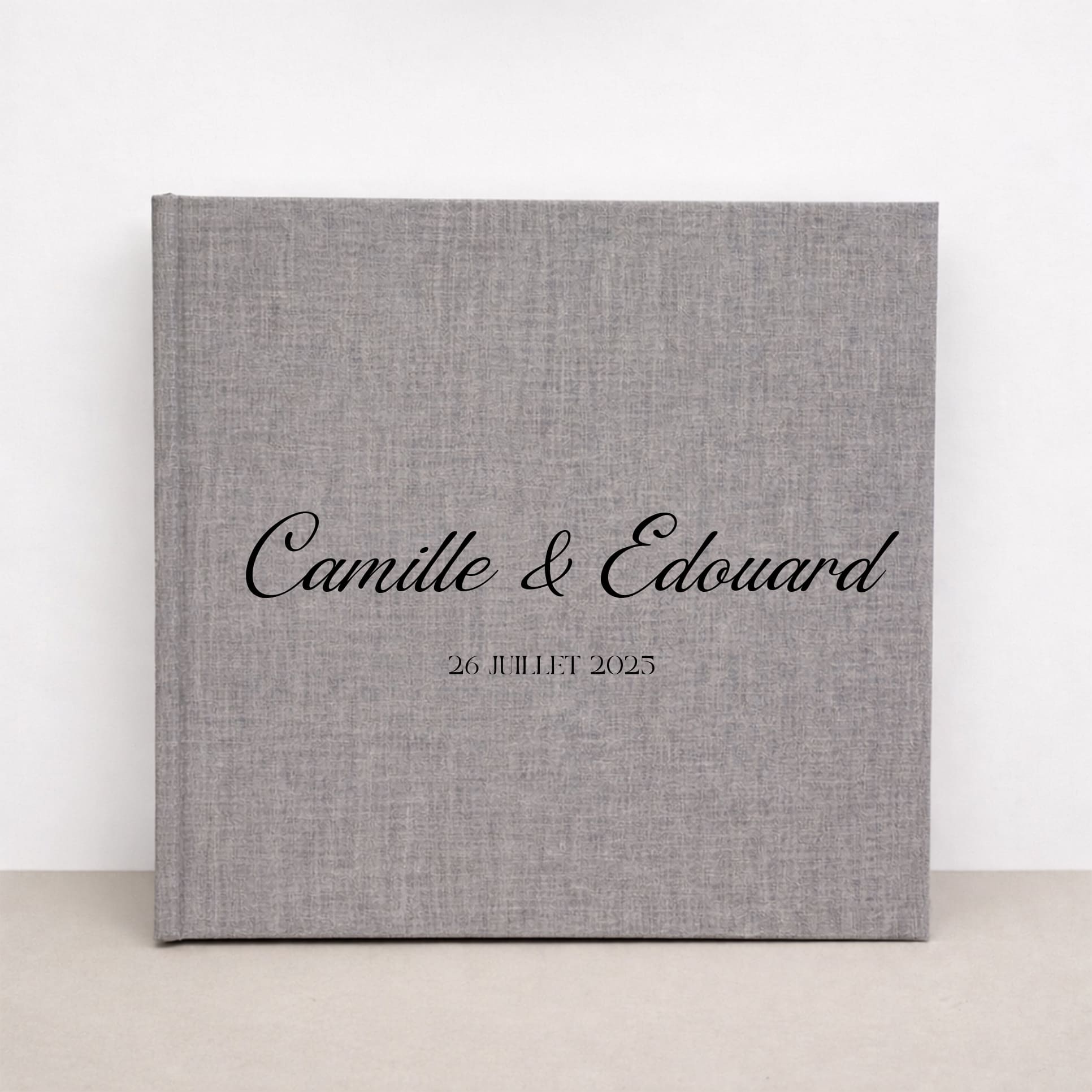 Livre d’or mariage élégant et intemporel format carré