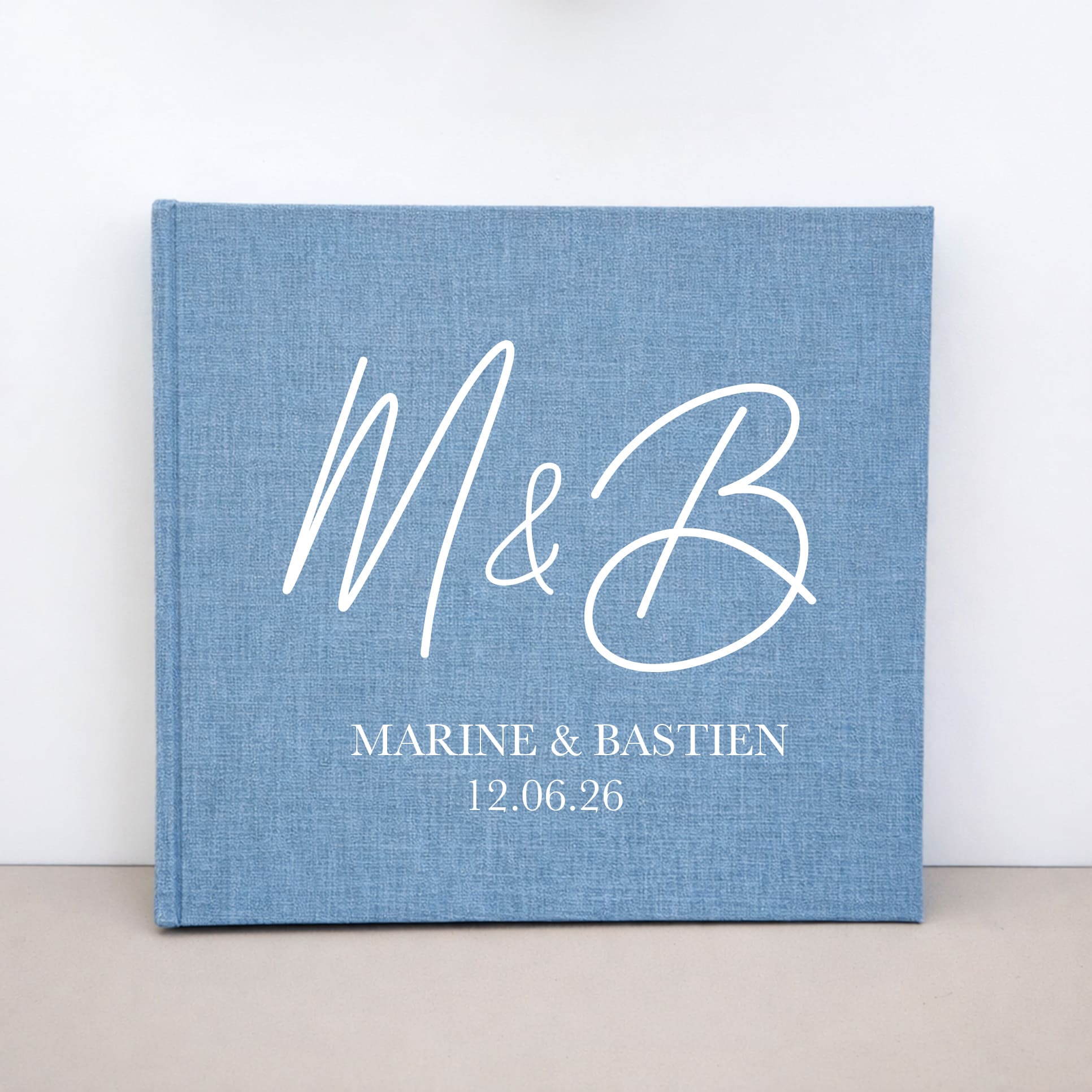 Livre d’or mariage initiales élégantes design minimal chic