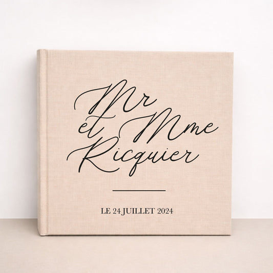 Livre d’or mariage modern romance personnalisé
