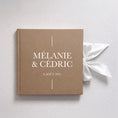 Load image into Gallery viewer, Livre d’or mariage Modern Line en papier blanc avec ruban satin
