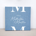 Charger l'image dans la visionneuse de la galerie, Livre d’or mariage monogramme chic en lin
