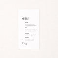 Load image into Gallery viewer, Menu mariage en papier blanc format 10x15 collection Love & Ribbons
