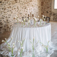Load image into Gallery viewer, Numéro de table mariage blanc élégant de la collection Love Ribbons
