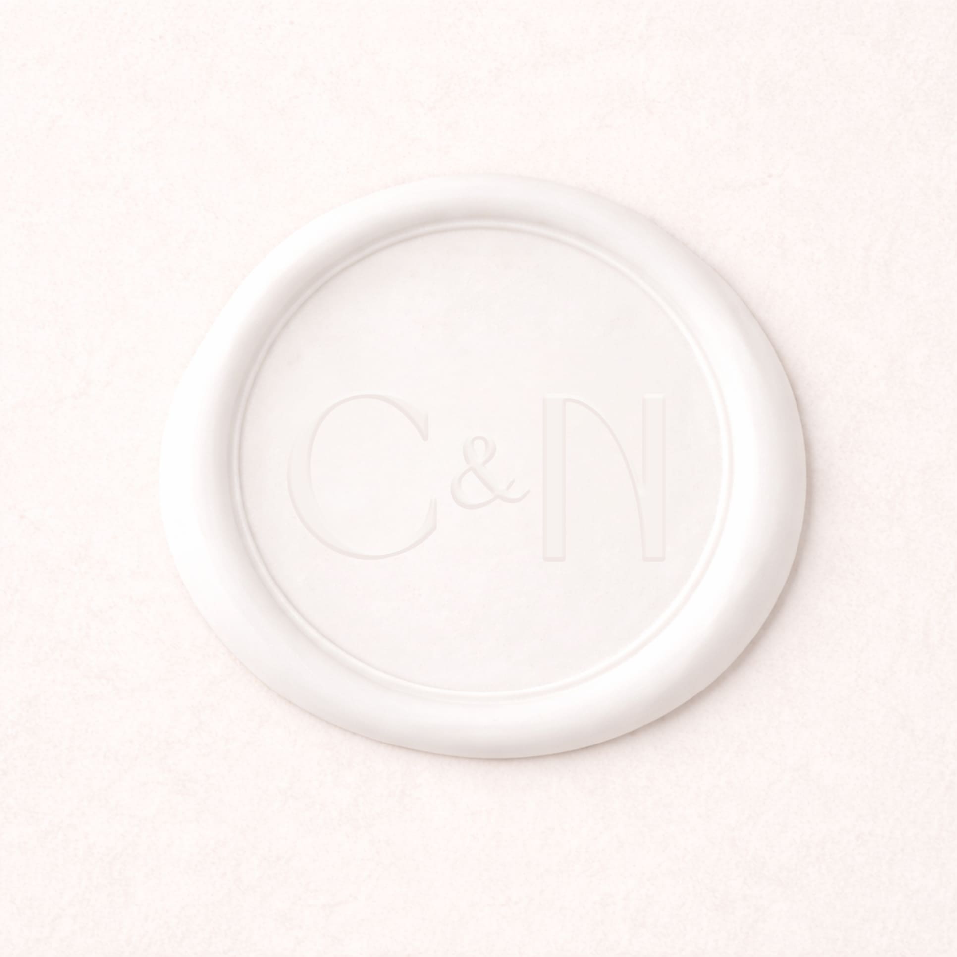 Tampon sceau de cire personnalisé avec initiales des mariés collection Love & Ribbons