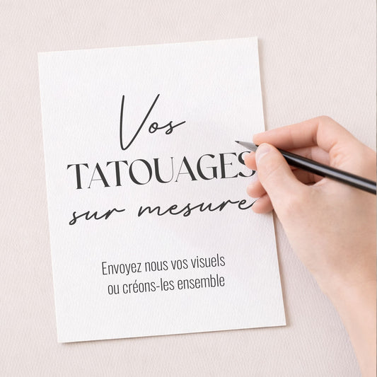Tatouages mariage sur mesure personnalisés créés à partir du visuel client